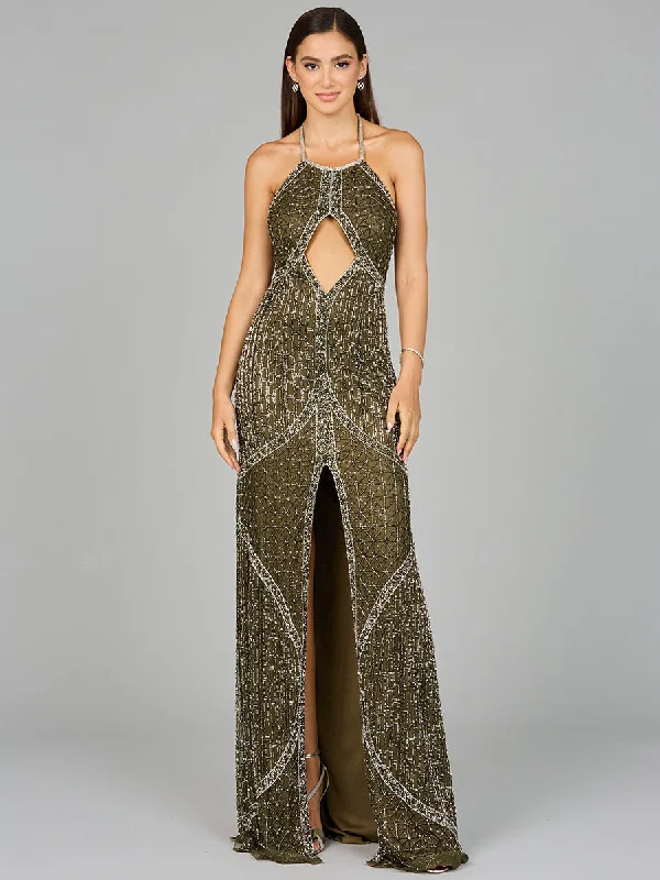 Sheer Panel Dress Lara 9945  Dress