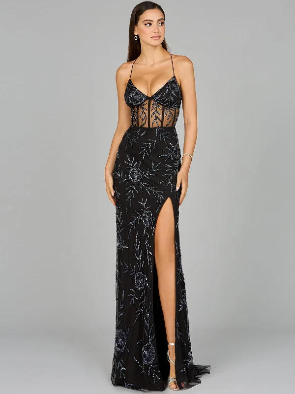 Ruched Satin Dress Lara 9951  Dress