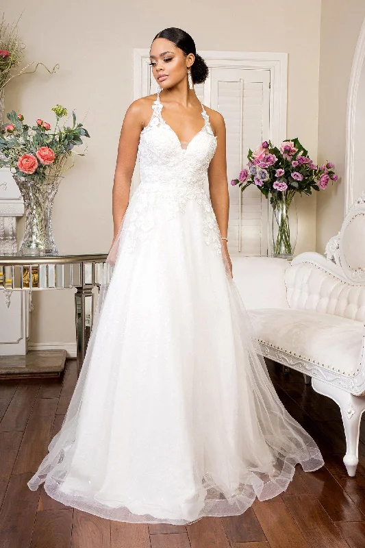 Exquisite Couture Dress Long Floral Spaghetti Strap Sequins Mesh Wedding Gown