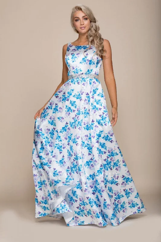 Ethereal Formal Gown Long Floral Prom Dress Formal Gown