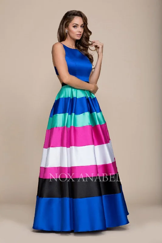 Dreamy Tulle Skirt Long Multi Colored Sexy Prom Dress Evening Gown