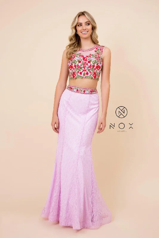 Stylish Taffeta Dress Long Two Piece Prom Dress