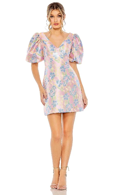 Garden Party Gown Mac Duggal 49622 - Floral Colorful Cocktail Dress