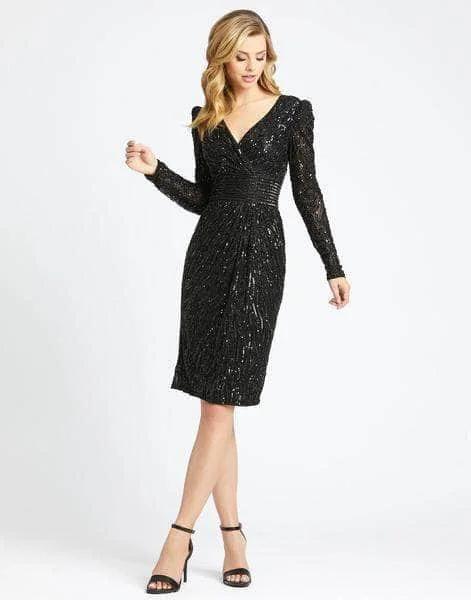 Red Carpet Dress Mac Duggal Evening - 4632D Sequined Surplice Dress