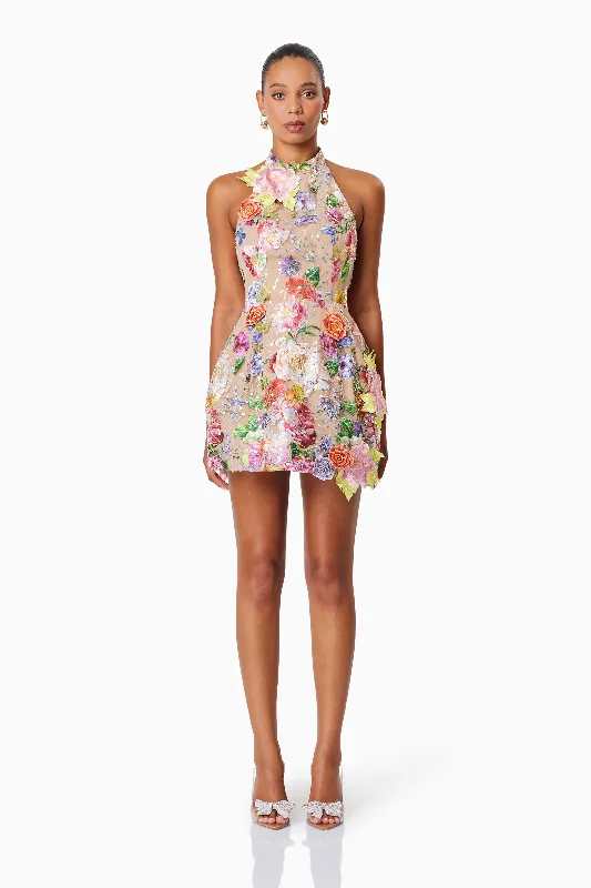 Wedding Reception Gown OMR x ELLIATT: Meadowhawk Mini Sequin Dress In Pink
