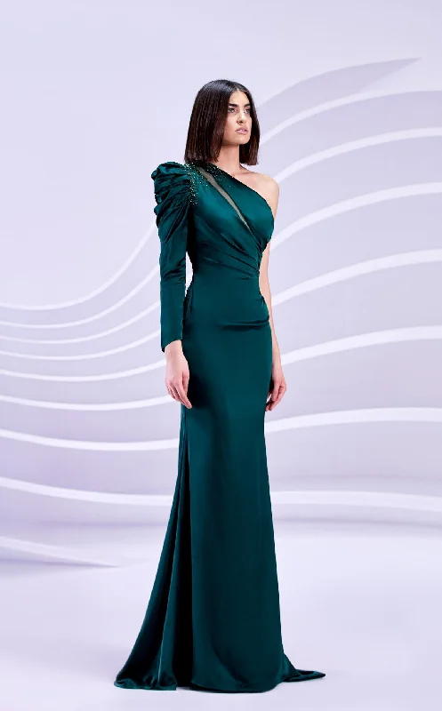 Ruched Velvet Dress Modessa Couture M20307 Dress