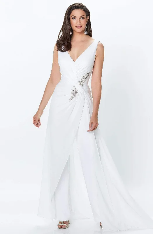 Fashionista’s Dream Dress Montage by Mon Cheri - 119936 Shirr-Front Overskirt Jumpsuit