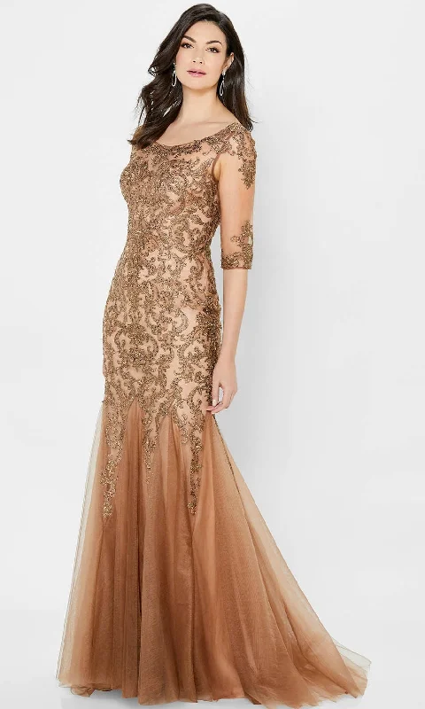 Elegant Tulle Gown Montage by Mon Cheri 122901 - Lace Evening Gown