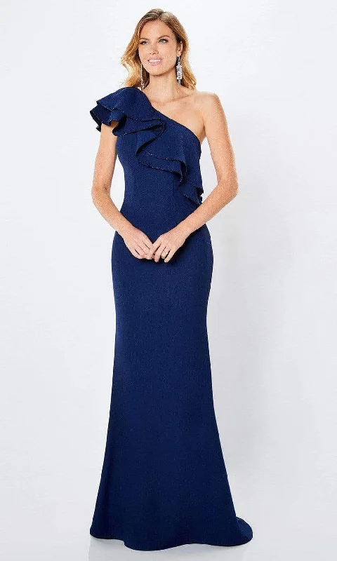 Bold Print Formal Dress Montage by Mon Cheri - 221975 Embellished Ruffled Asymmetric Long Gown Bold Print Formal Dress Montage by Mon Cheri - 221975 Embellished Ruffled Asymmetric Long Gown