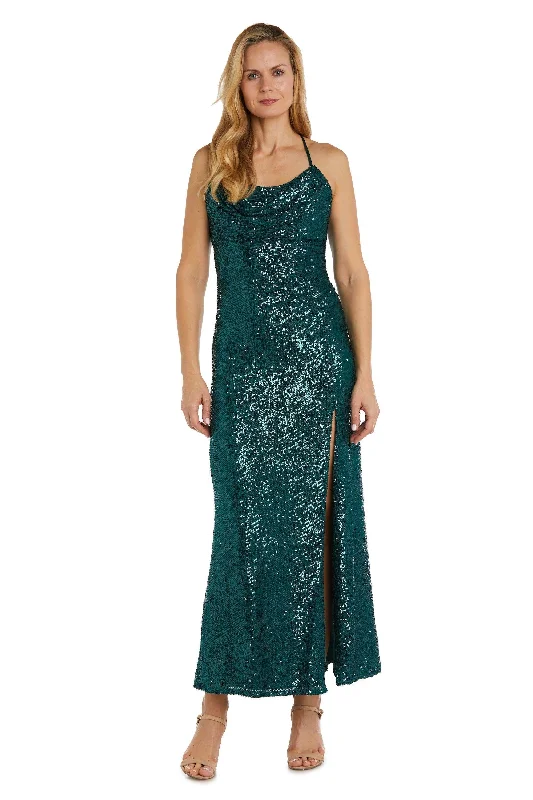 Lace Sleeves Dress Nightway Long Formal Petite Evening Dress 21936PA
