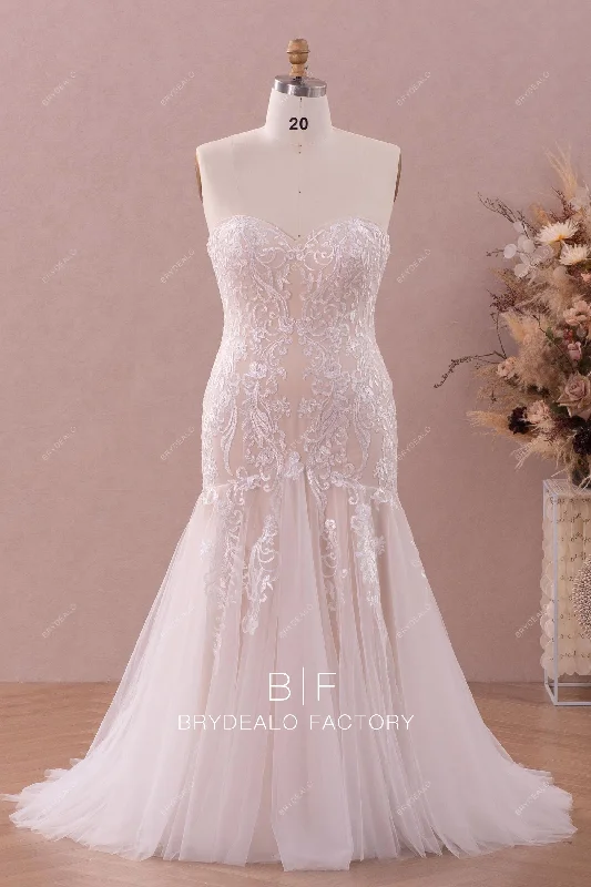 Timeless Satin Dress Plus Size Sweetheart Lace Tulle Mermaid Destination Wedding Dress Timeless Satin Dress Plus Size Sweetheart Lace Tulle Mermaid Destination Wedding Dress