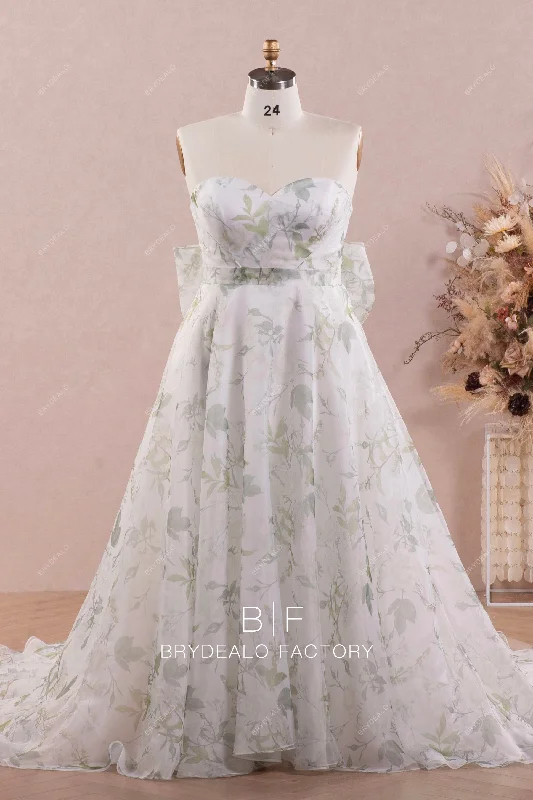 Unique Cocktail Dress Plus Size Sweetheart Neck Strapless Boho Print A-line Bridal Dress Unique Cocktail Dress Plus Size Sweetheart Neck Strapless Boho Print A-line Bridal Dress