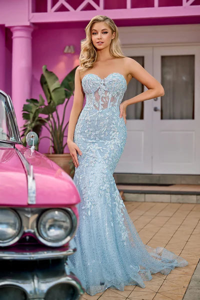 Satin Draped Gown PORTIA AND SCARLETT PS24144 DRESS DRESS