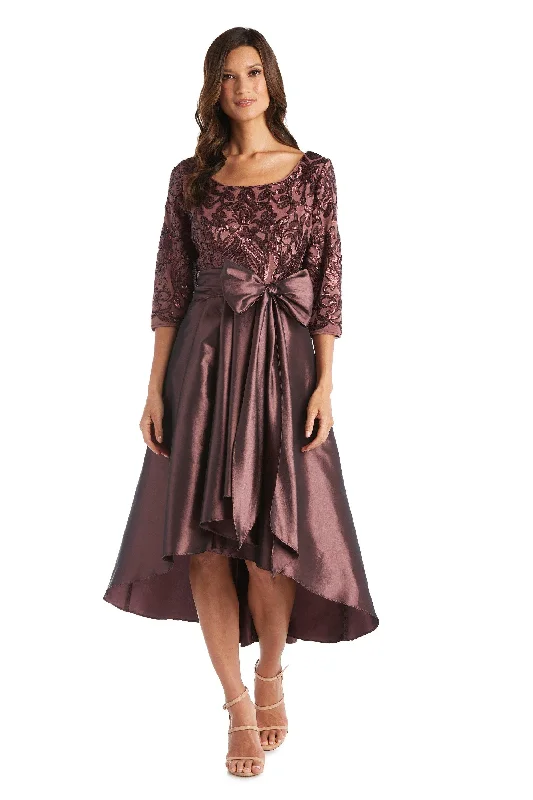 Draped Formal Dress R&M Richards 7406 High Low Formal Dress Sale