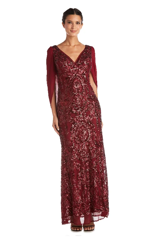 Floral Beaded Gown R&M Richards 5909 Long Formal Dress Sale