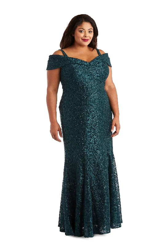 Elegant Ruffle Dress R&M Richards 2047 Plus Size Long Formal Dress Sale