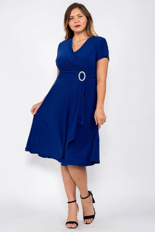 Romantic Soft Satin Dress R&M Richards 5705 Short Dress Sale