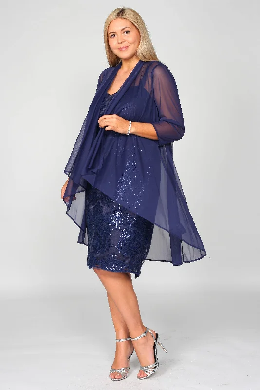 Rhinestone Embellished Dress R&M Richards 3192 Short Mother Of Bride Dress Sale