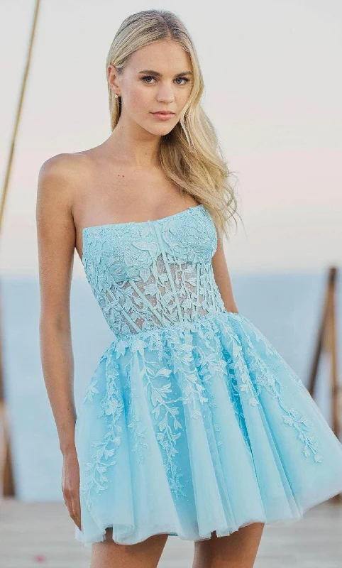 Winter Ball Gown Sherri Hill 55833 - Applique Corset Cocktail Dress