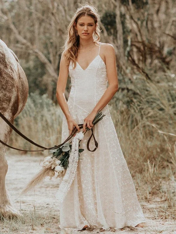 Formal Red Dress Simple Wedding Dress 2021 V Neck Straps Sleeveless Floor Length Boho Bridal Gown Formal Red Dress Simple Wedding Dress 2021 V Neck Straps Sleeveless Floor Length Boho Bridal Gown