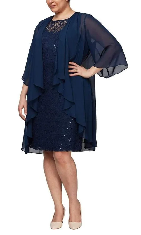 Figure-Flattering Gown SL Fashions 9419371 Short Mother of the Bride Dress