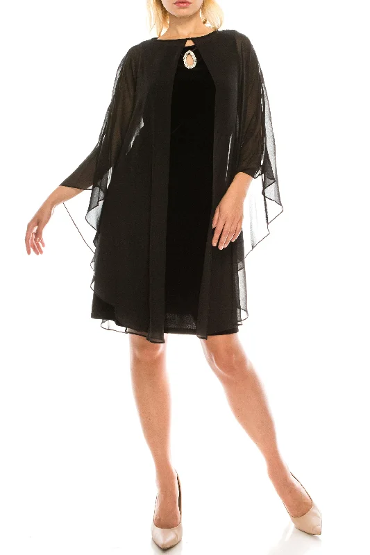 Glamorous Formal Dress SL Fashions 9190108 Short Mother of the Bride Chiffon Jacket Dress