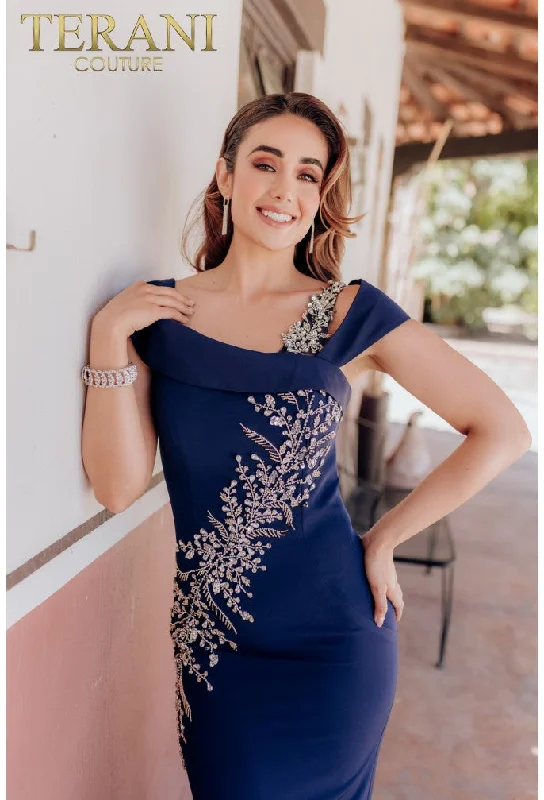 Sheer Panel Dress TERANI 232M1549 DRESS
