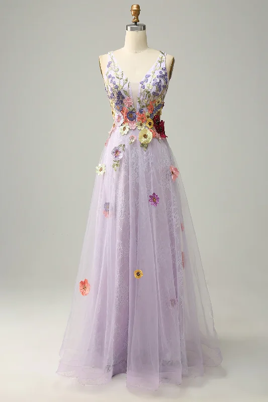 Regal Velvet Gown Lavender A-Line Deep V Neck Long Prom Dress With Appliques,DP1125 Regal Velvet Gown Lavender A-Line Deep V Neck Long Prom Dress With Appliques,DP1125