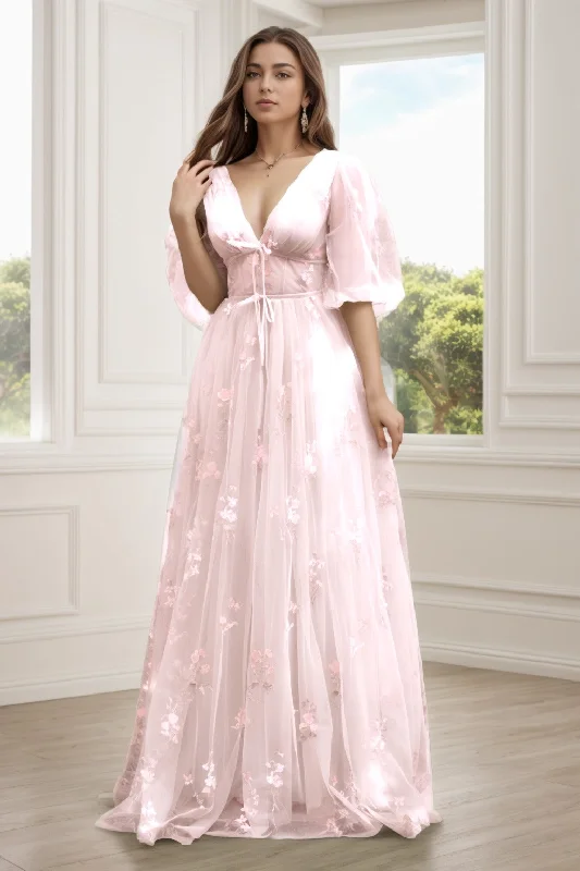 Timeless Satin Dress A-Line Floor Length Print Prom Dress CS0444