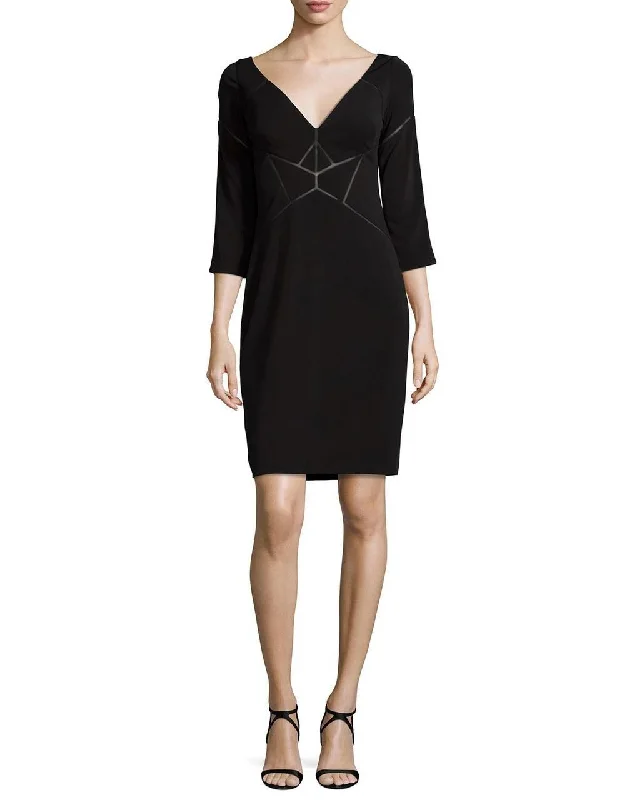 Empire Waist Gown Aidan Mattox - MD1E200249SC V-Neck Jersey Sheath Dress