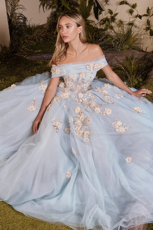 Satin Draped Gown AL1048