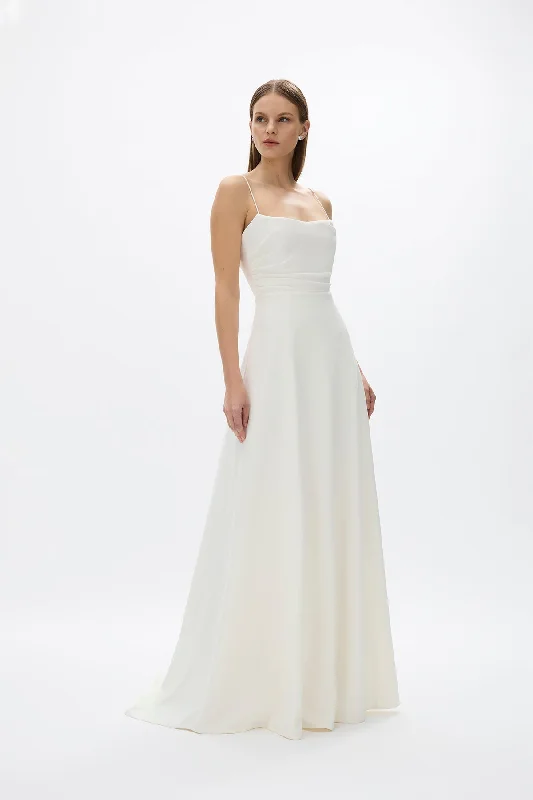 Charcoal Gray Gown ARLINGTON GOWN