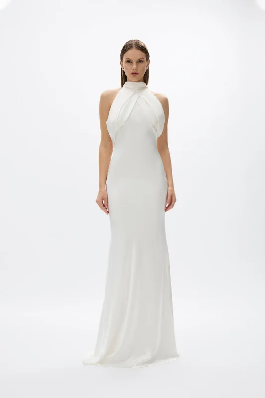 Draped Satin Gown AUDREY GOWN