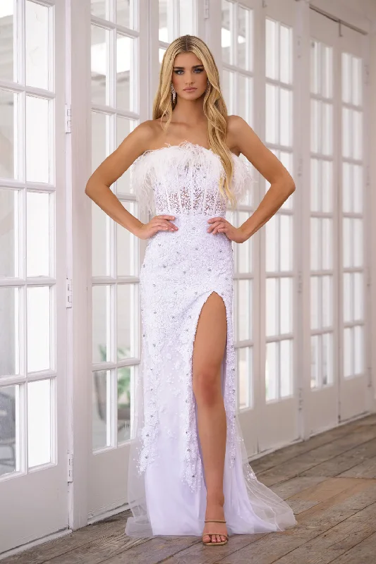 Charcoal Gray Gown Ava Presley 39231 Dresses