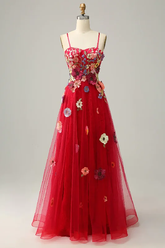 Stunning Silk Gown Burgundy A-Line Spaghetti Straps Long Prom Dress With Appliques,DP1126 Stunning Silk Gown Burgundy A-Line Spaghetti Straps Long Prom Dress With Appliques,DP1126