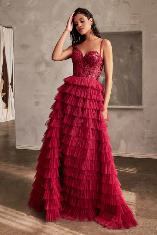 Lavish Red Gown CB143