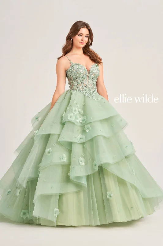 Romantic Floral Dress Ellie Wilde EW35206 Dresses