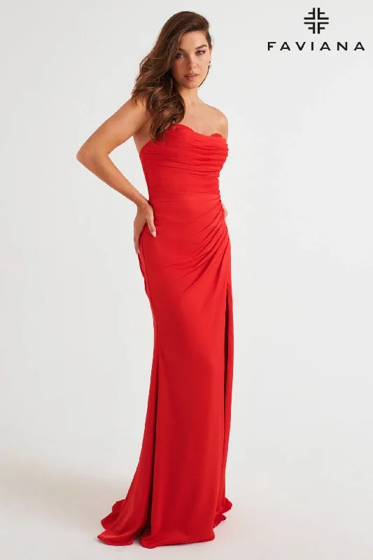 Empire Waist Gown Faviana Strapless Ruched Dress 11268