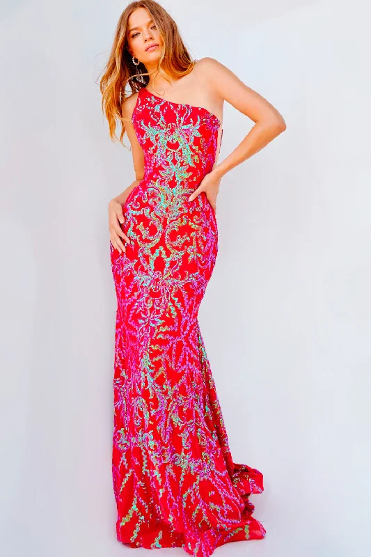 Satin Draped Gown Jovani 22845 Dresses