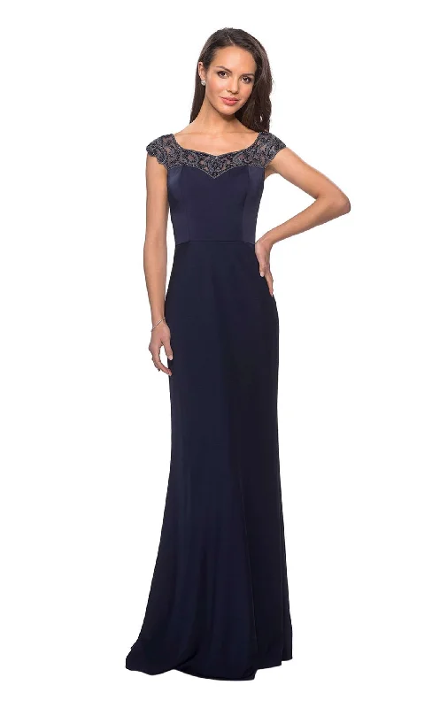 Simple Chiffon Dress La Femme 25399 Dress