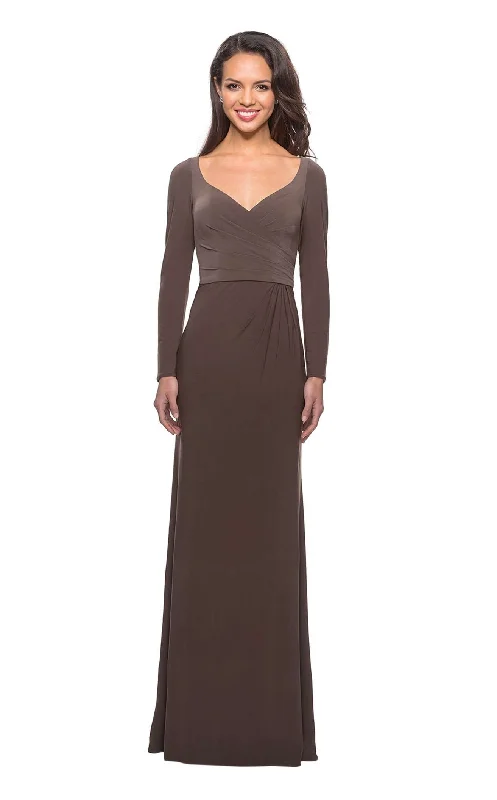 Floor-Length Satin Dress La Femme 25598 Dress