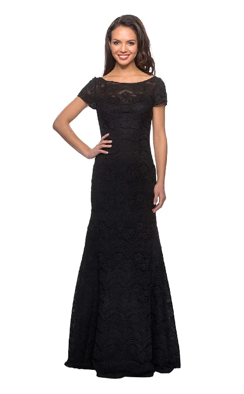 Floral Embroidery Dress La Femme 26875 Dress