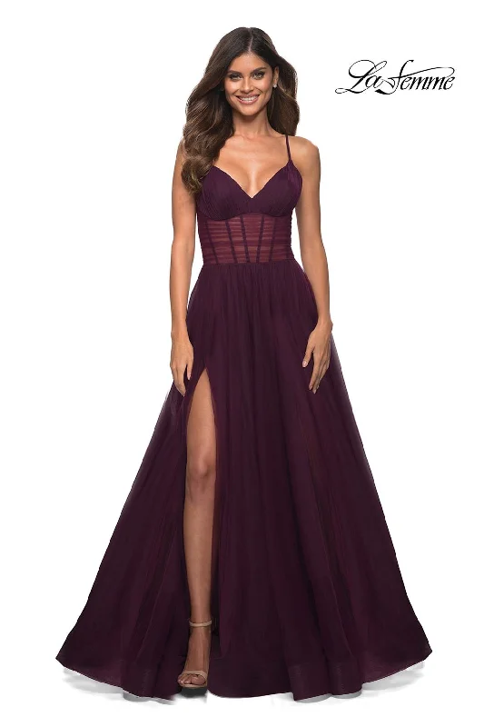 Modest Chiffon Dress La Femme 30334