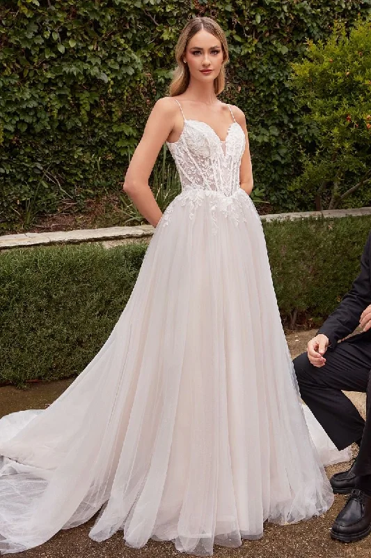 Lavish Evening Gown Lace & Tulle A-Line Illusion Sweetheart Long Wedding Dress CDCD854W Lavish Evening Gown Lace & Tulle A-Line Illusion Sweetheart Long Wedding Dress CDCD854W