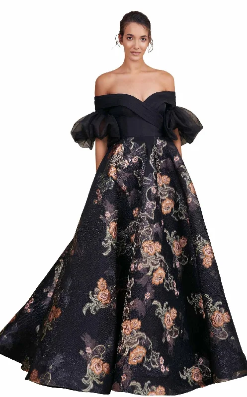 Satin Draped Gown MNM Couture N0354 Dress