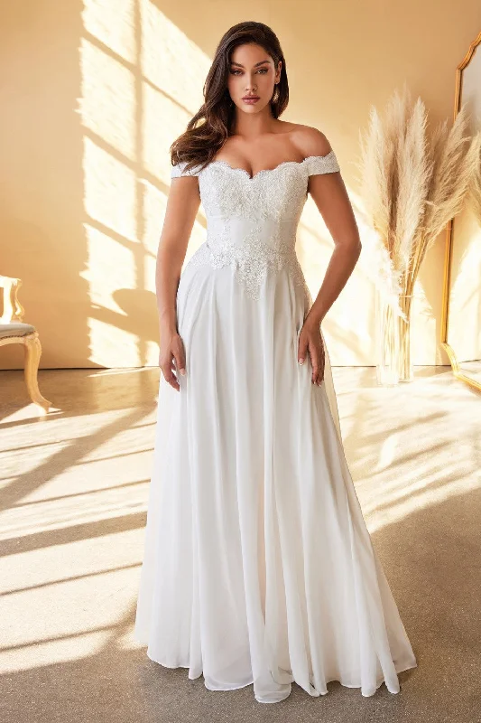 Embellished Maxi Dress Off Shoulder Floral Bodice Appliqued Embroidered Top Cap Sleeves A-line Long Wedding Dress CD7258W Sale Embellished Maxi Dress Off Shoulder Floral Bodice Appliqued Embroidered Top Cap Sleeves A-line Long Wedding Dress CD7258W Sale