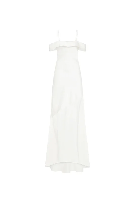 Striking Red Gown Olivia Slip Gown Ivory