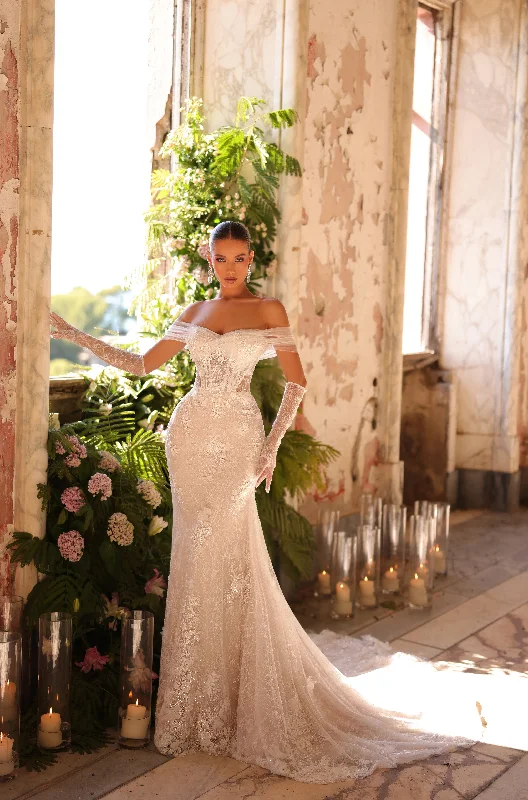 Side Slit Gown Style London 89127