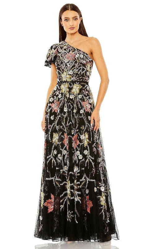 Floral Embroidery Dress Mac Duggal 6134 - Floral Sequin Pattern One-Shoulder Prom Dress Floral Embroidery Dress Mac Duggal 6134 - Floral Sequin Pattern One-Shoulder Prom Dress