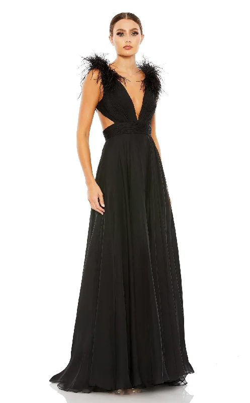 One-Shoulder Satin Dress Mac Duggal 68113 Dress
